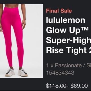 lululemon athletica Passionate Pink Super-High Rise Leggings
